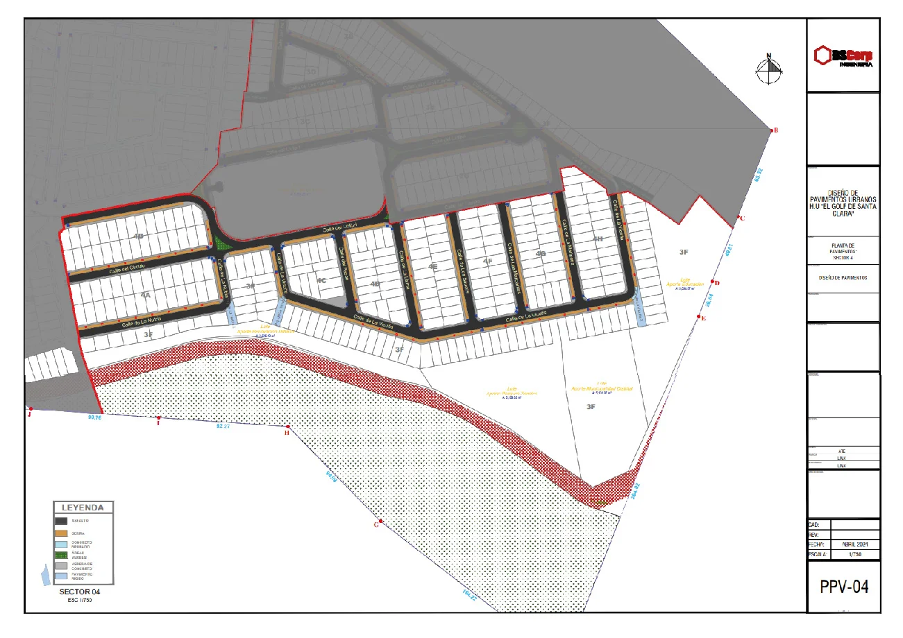 Actualización de Diseño Geométrico Vial de la H.U. Golf Santa Clara