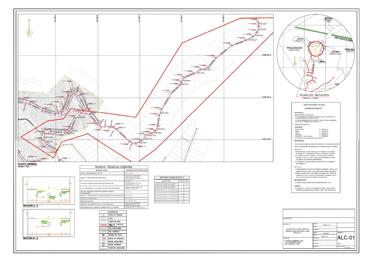 Redes de Alcantarillado, Etapa 3 El Mirador de la Planicie - 2025